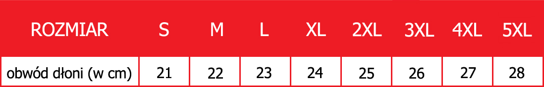 Tabela rozmiarów butów firmy ADRENALINE