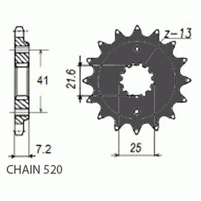 Zębatka Przednia Sunstar SUNF396-16