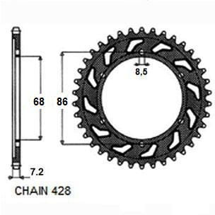 Zębatka Tylna Sunstar SUNR1-2153-42