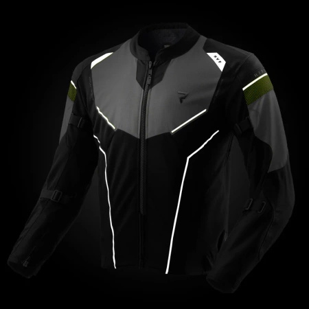 Kurtka tekstylna motocyklowa REBELHORN HIFLOW V BLACK GREY FLUO