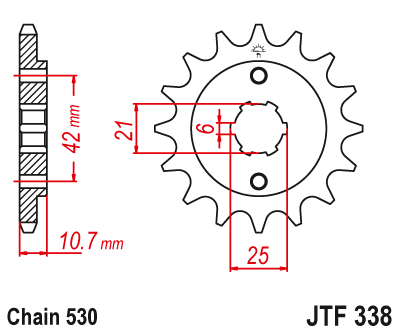 Zębatka Przednia JT JTF338.16