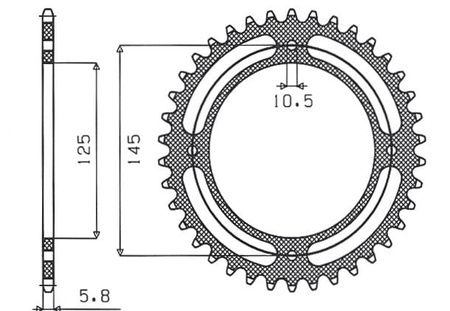 Zębatka Tylna Sunstar SUNR1-3538-41