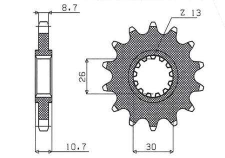 Zębatka Przednia Sunstar SUNF517-15