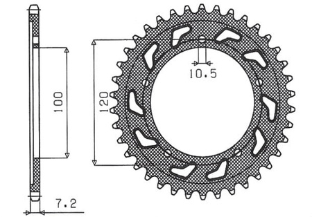 Zębatka Tylna Sunstar SUNR1-4430-46