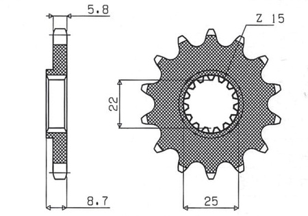 Zębatka Przednia Sunstar SUNF357-14