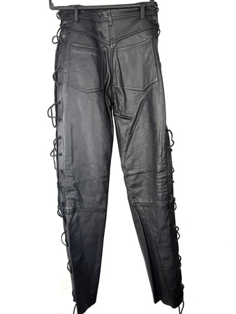 WOLF SPODNIE SKÓRZANE DAMSKIE WO506 BLACK XS