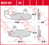 Klocki Hamulcowe TRW MCB597SV
