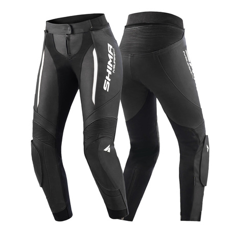 Spodnie Motocyklowe Damskie SHIMA MIURA 2.0 BLK/WHT