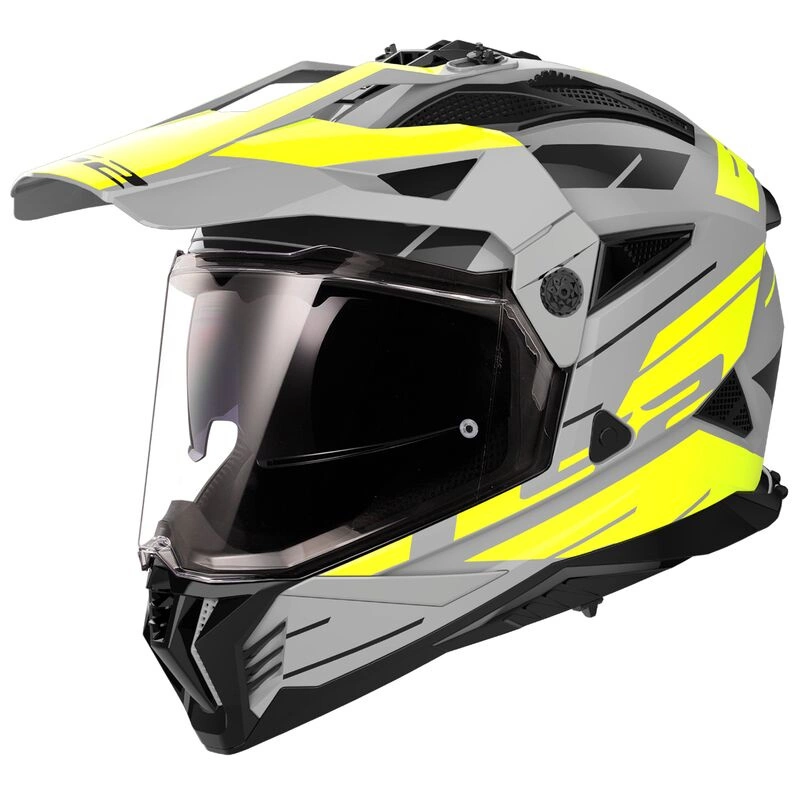 Kask LS2 MX702 PIONEER II NAMIB Szary Żółty Matowy