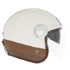 Kask Otwarty Motocyklowy NOX NP105 HERITAGE LEATHER CREAM BROWN