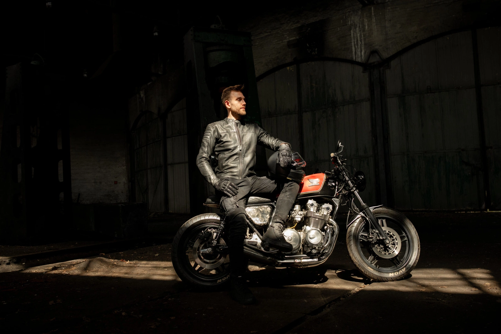 Kurtka skórzana motocyklowa SECA WANTED II Czarna