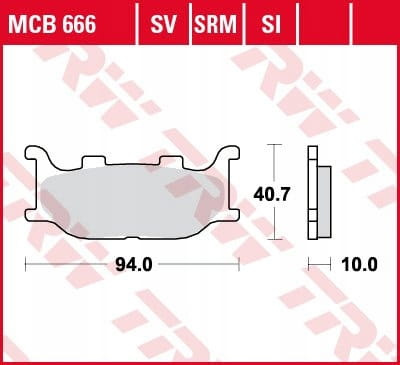 Klocki Hamulcowe TRW MCB666SV