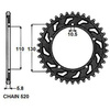 Zębatka Tylna Sunstar Aluminiowa SUNR5-3471-43