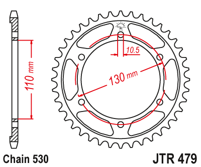 Zębatka Tylna JT JTR479.42