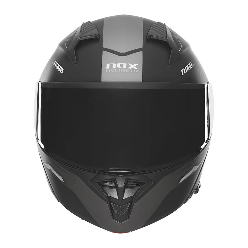Kask szczękowy motocyklowy NOX N968 ULTRA Czarno-tytanowy mat