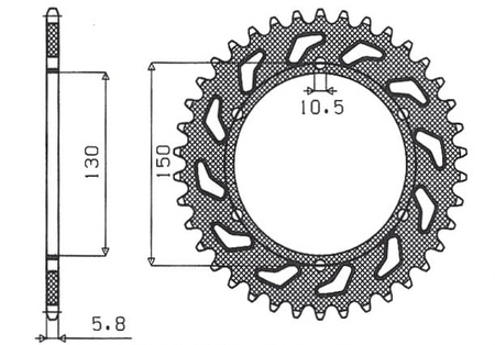 Zębatka Tylna Sunstar SUNR1-3610-46