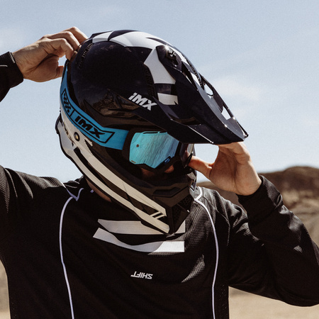 GOGLE IMX ENDURANCE RACE GOG WHITE/BLACK (SZYBA DARK SMOKE + CLEAR)