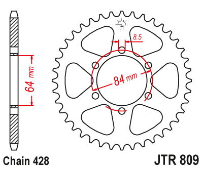 Zębatka Tylna JT JTR809.47