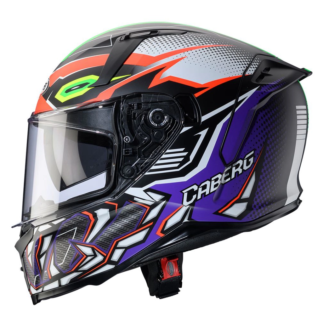 Kask integralny motocyklowy CABERG AVALON X GURKHA Czarno-pomarańczowo-fioletowy