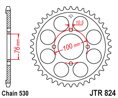 Zębatka Tylna JT JTR824.40