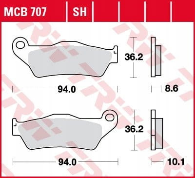 Klocki Hamulcowe TRW MCB707SH