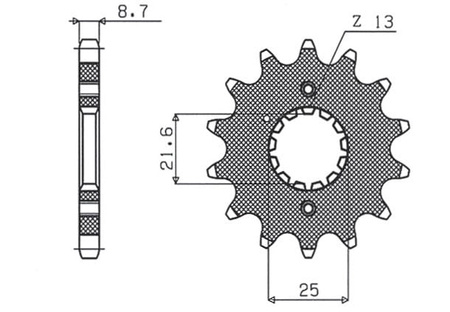 Zębatka Przednia Sunstar SUNF511-14