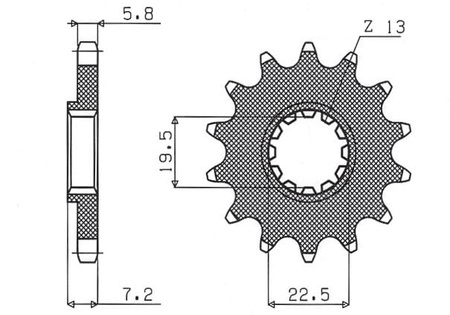 Zębatka Przednia Sunstar SUNF324-16