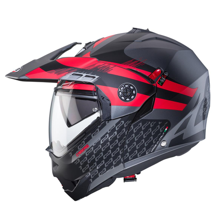 Kask Szczękowy Motocyklowy CABERG FLIP-UP TOURMAX X SARABE GREY BLACK RED