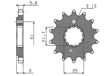 Zębatka Przednia Sunstar SUNF356-14