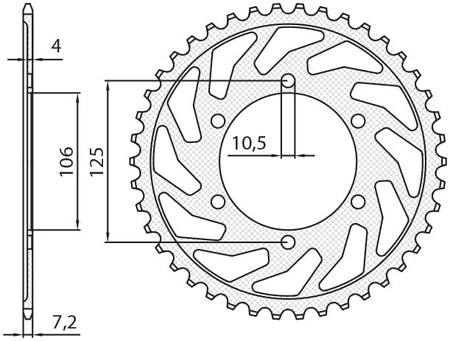 Zębatka Tylna Sunstar SUNR1-4448-47