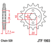 Zębatka Przednia JT JTF1903.12