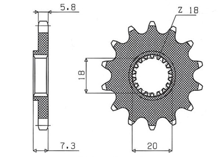Zębatka Przednia Sunstar SUNF322-13