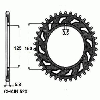 Zębatka Tylna Sunstar Aluminiowa SUNR5-3547-47