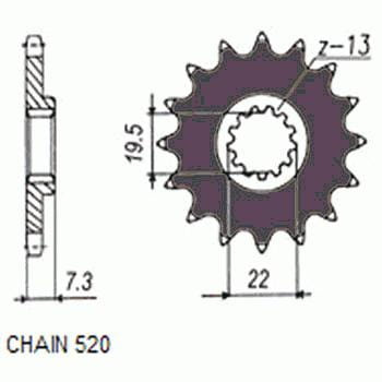 Zębatka Przednia Sunstar SUNF324-14