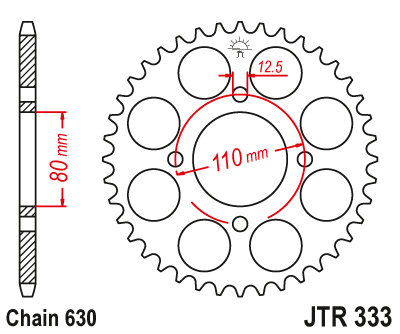 Zębatka Tylna JT JTR333.43