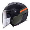Kask Otwarty Motocyklowy CABERG JET SOHO ZEPHYR BLACK GREEN ORANGE