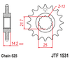 Zębatka Przednia JT JTF1531.15
