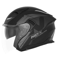 Kask Otwarty Motocyklowy NOX N130 KLINT BLACK GREY TYTAN MATT