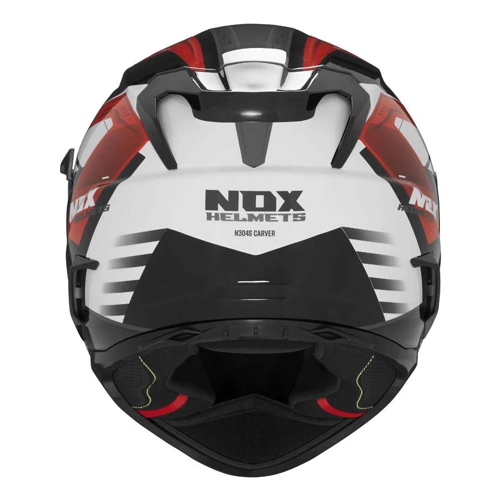 Kask integralny motocyklowy NOX N304 CARVER Czarno-czerwono-biały