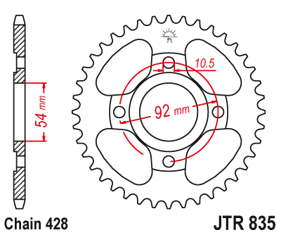Zębatka Tylna JT JTR835.45