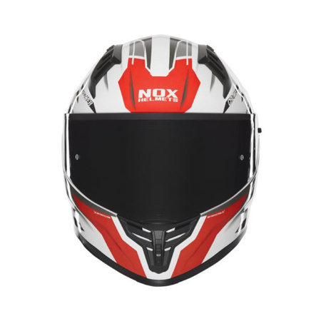 Kask Integralny Motocyklowy NOX N401 CROWER BLACK RED WHITE