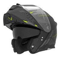 Kask Szczękowy Motocyklowy NOX FLIP-UP N967 SYNCHRO BLACK YELLOW GREY