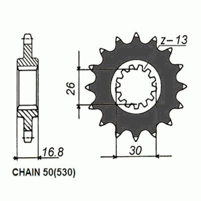 Zębatka Przednia Sunstar SUNF522-17