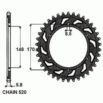 Zębatka Tylna Sunstar SUNR1-3667-48