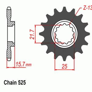 Zębatka Przednia Sunstar SUNF423-15