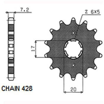 Zębatka Przednia Sunstar SUNF222-16