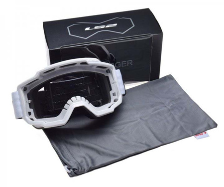 Gogle Enduro/Motocross LS2 CHARGER WHITE (przeźroczysta szyba)