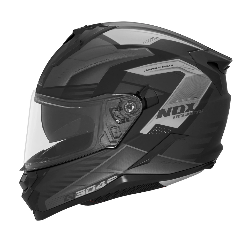 Kask integralny motocyklowy NOX N304 CARVER Czarno-tytanowy