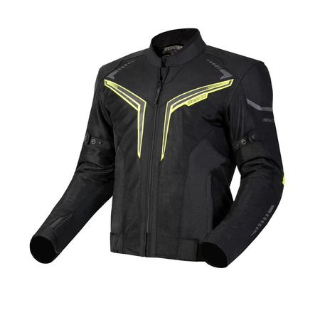 Męska Kurtka motocyklowa Ozone Flow Black Fluo