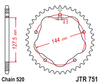 Zębatka Tylna JT JTR751.38